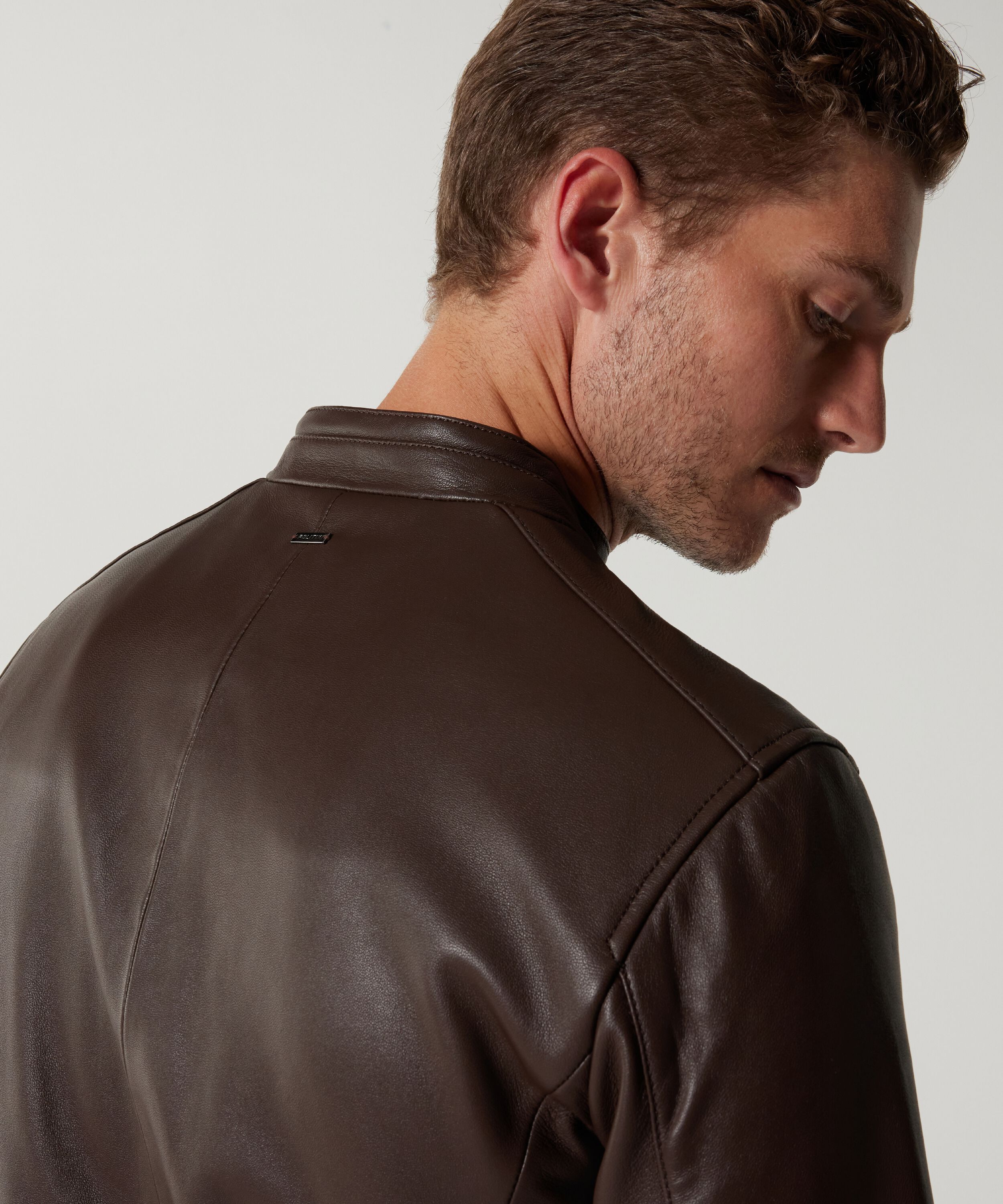 Clean Biker Jacket Cognac Leather Jackets Politix